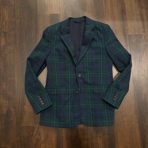 Vineyard Vines Black Watch Plaid Blazer Boys 16 Tartan Sports Coat